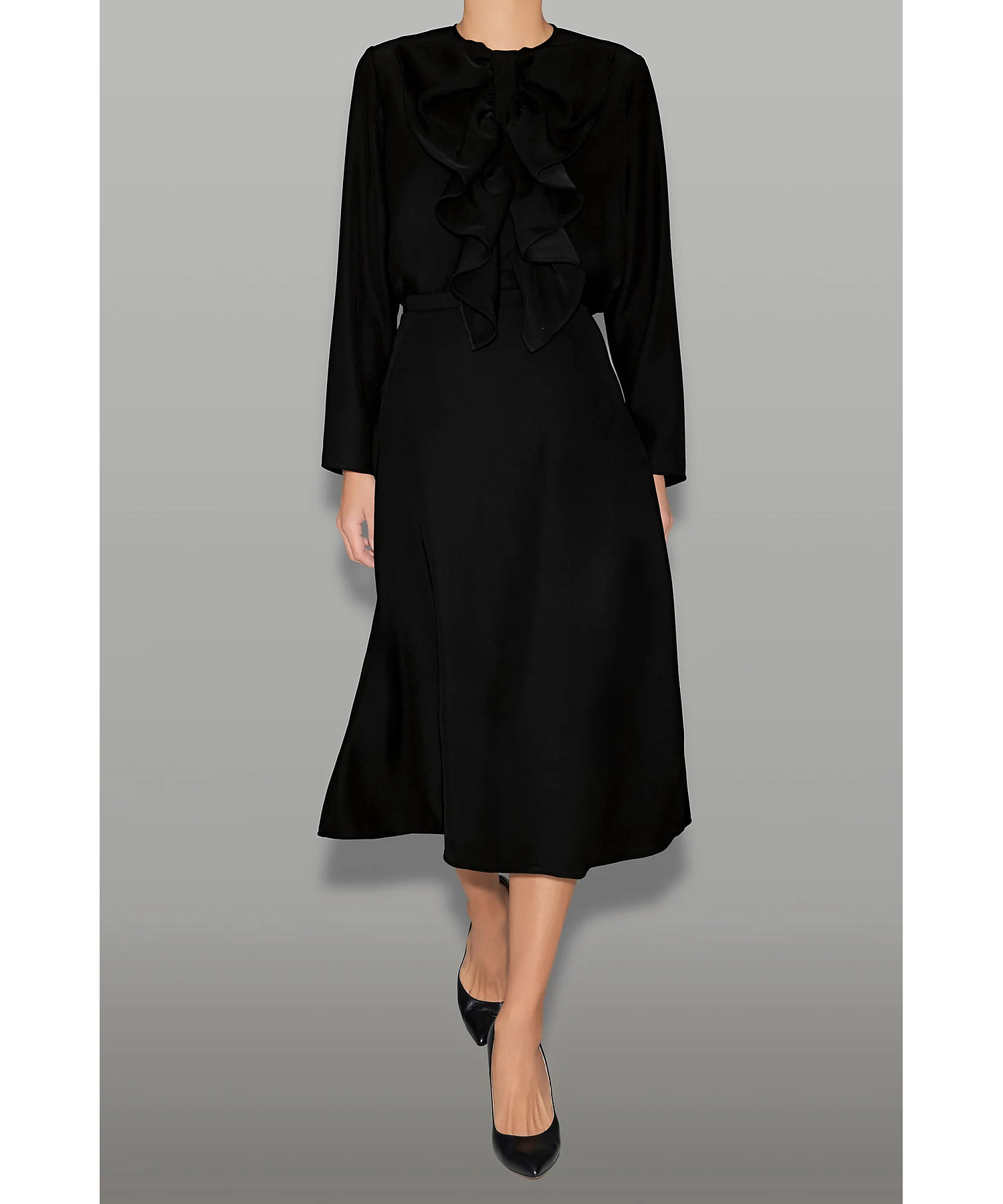 ロングスリーブボリュームラッフルブラウス YCB－425－503