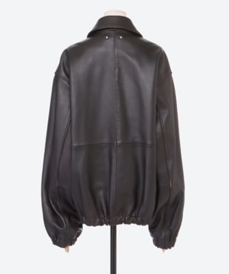 SHEEP LEATHER ZIP SHORT JACKET ST