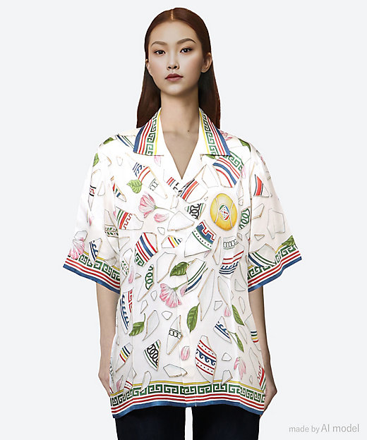 ブラウス SHORT SLEEVE CUBAN COLLAR