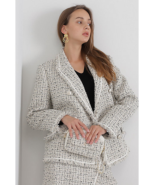 ミックスツイードジャケット（0313250962） | PINKY&DIANNE