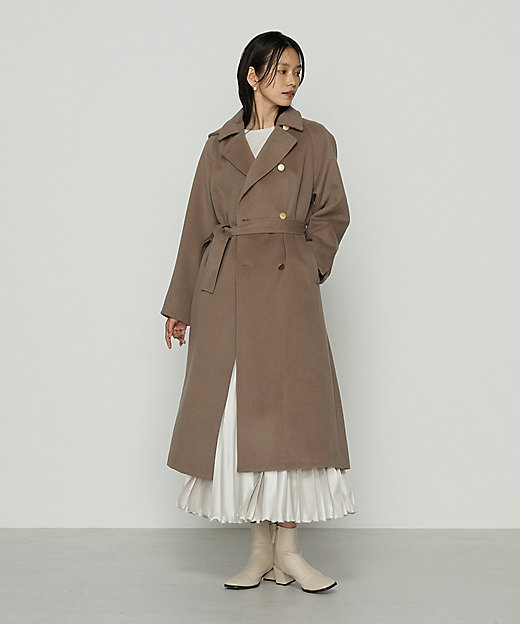 アンゴラウール ロングトレンチコート（0115WM05） | COMME CA