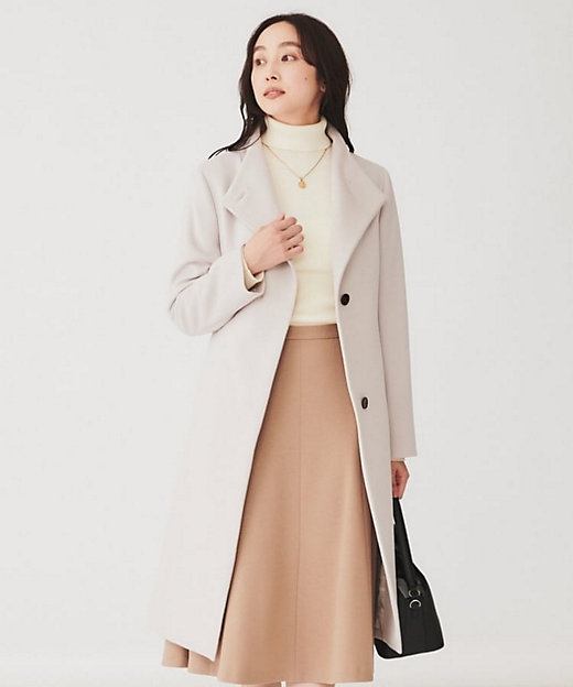 日本製】2WAYスタンドカラーロングコート（2002298209