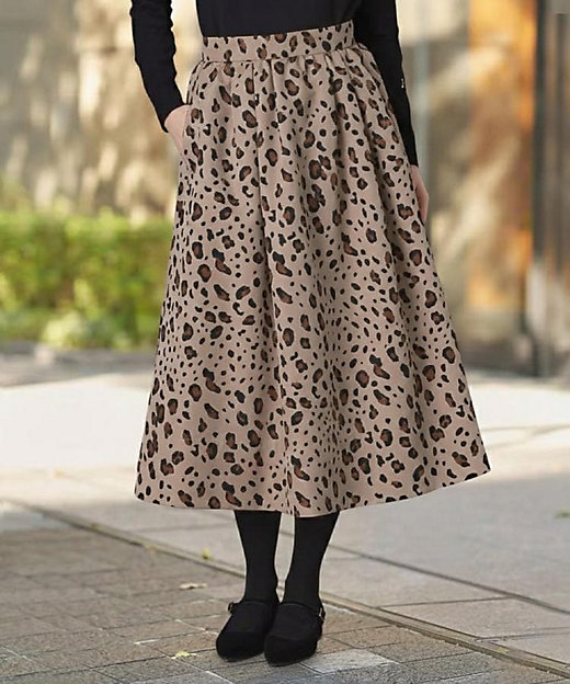 レオパードタックボリュームスカート（2002553659