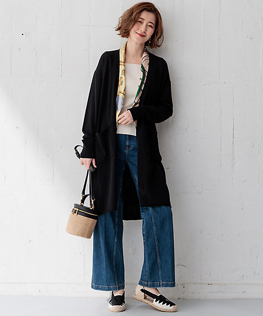 洗える】リネンシルクブレンド カーディガン（KRWSCM0357