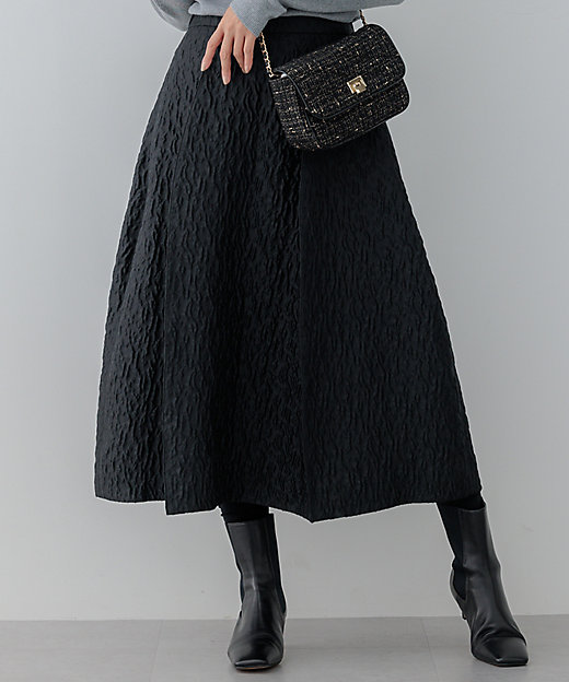 洗える】エクラジャカード コクーン スカート（SKWOCW0012