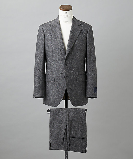 MARLANE／マルラーネ】ウールシルク ホームスパン スーツ