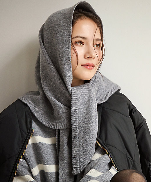 SLOW／一部店舗限定】ソフトウール ニット ストール