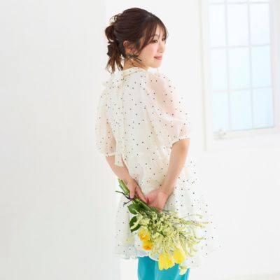 バックリボンハートフロッキーチュニック（51022607） | Rose