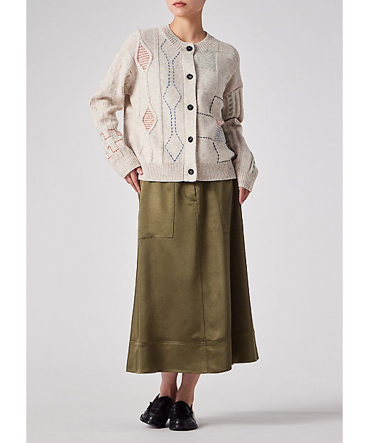 ウィメンズ サテン ミリタリー スカート（255323SK223