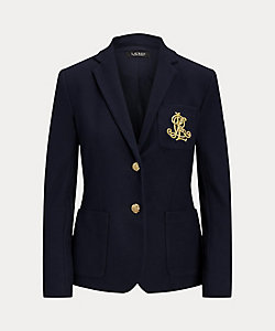 ダブルブレステッド クレスト ブレザー