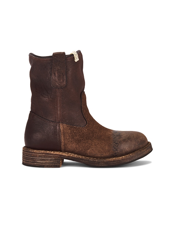 Visvim Wabanaki Folk Boots in Dark Brown | FWRD