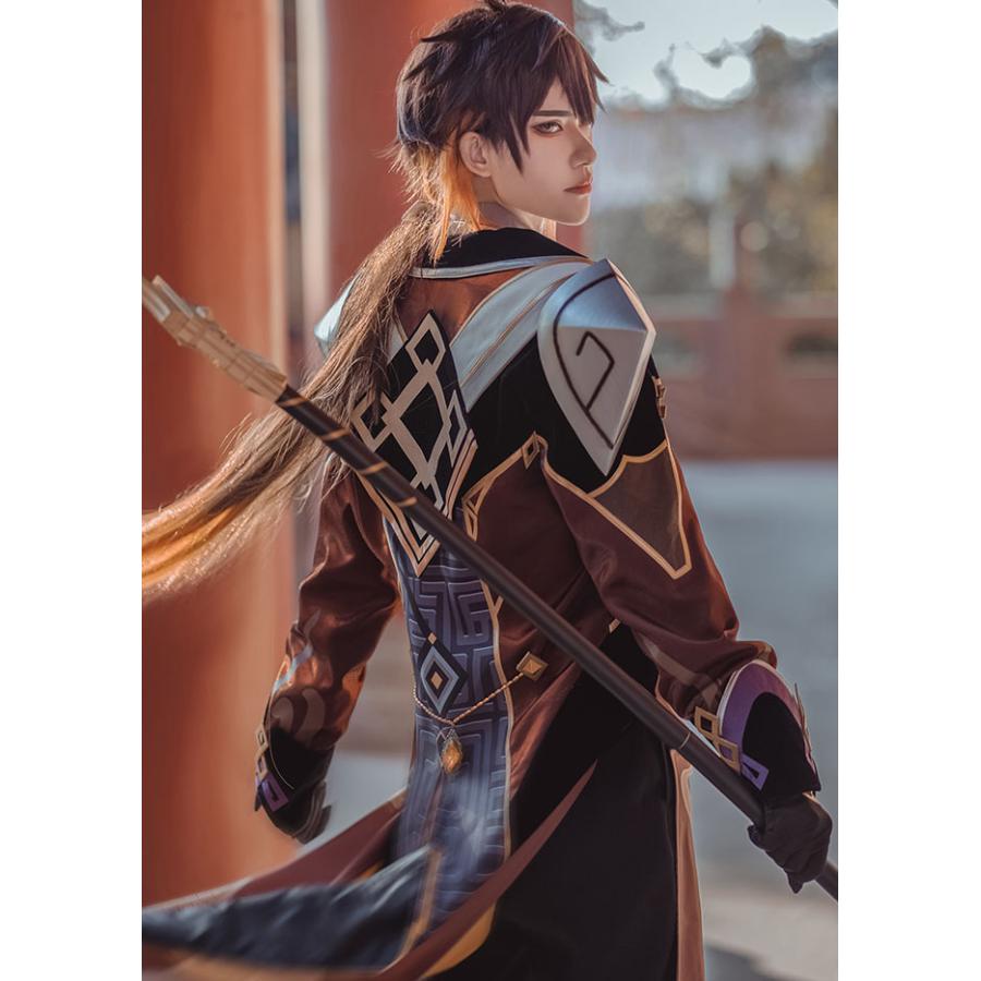火花 原神 コスプレ 鐘離 ショウリ 衣装 ※ウィッグ 靴 武器 追加可