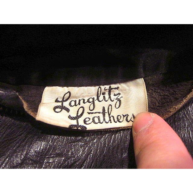 ビンテージ60's☆Langlitz Leathersモーターサイクルレザーパンツ黒