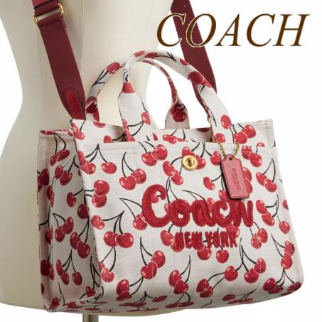 COACH（コーチ） 残り一点 さくらんぼ柄 COACH CZ193 カーゴ トート