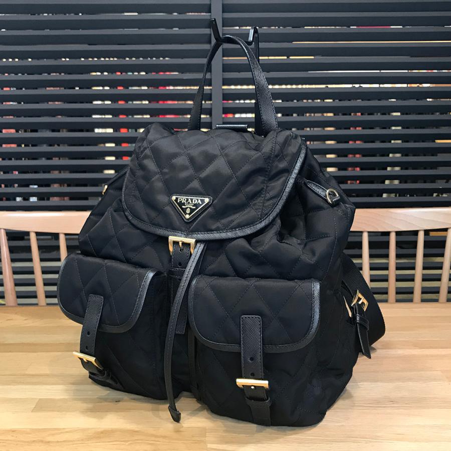 PRADA（プラダ） 【新品同様】プラダ キルティングナイロン リュック