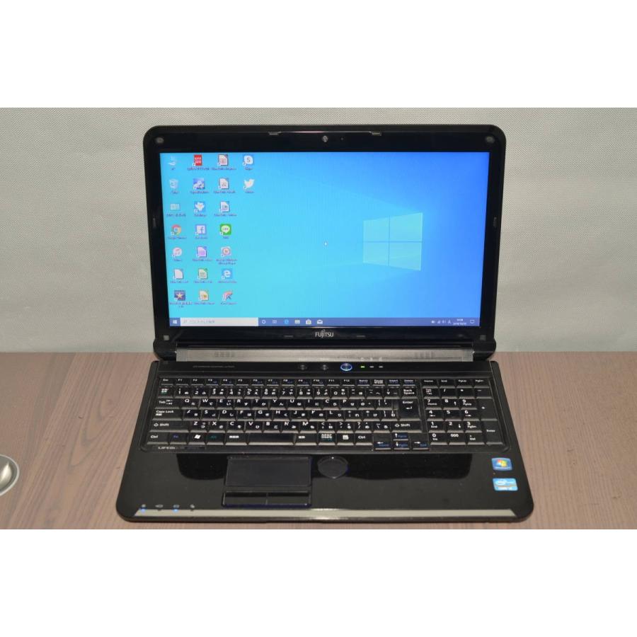 中古ノートパソコン 最新Windows10+office 爆速新品SSD240GB 富士通