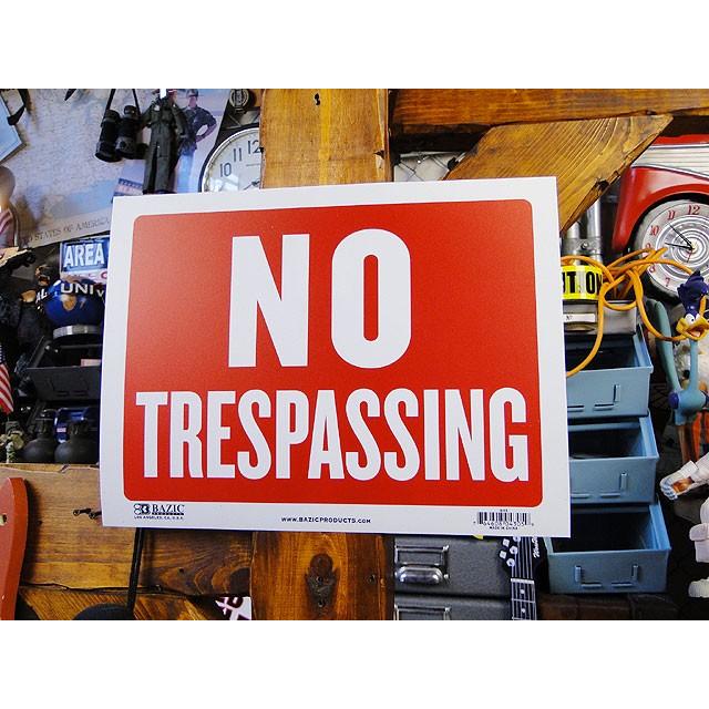 アメリカン レトロ アメリカのプラスチックサインプレートS （進入禁止