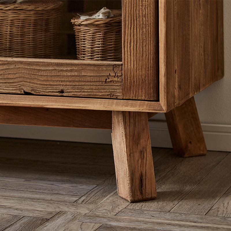 キャビネット 幅160 収納棚 カフェ風 古民家風 古材 アンティーク