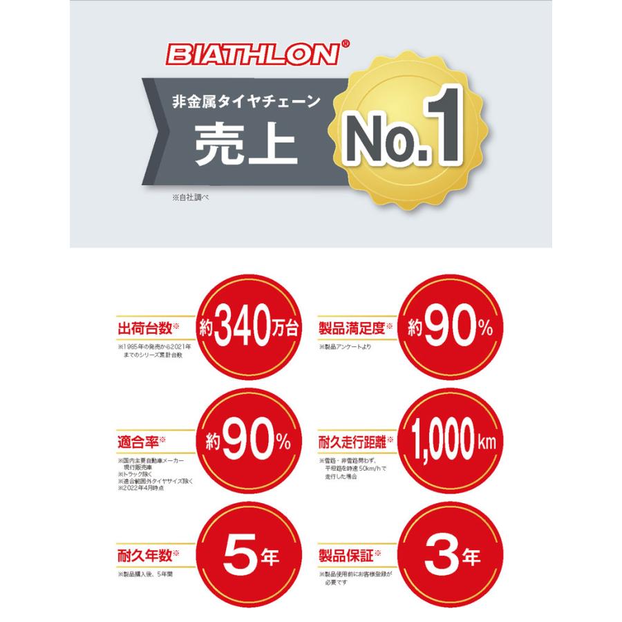 バイアスロン バイアスロン（公式）QE2 正規品 タイヤチェーン 非金属