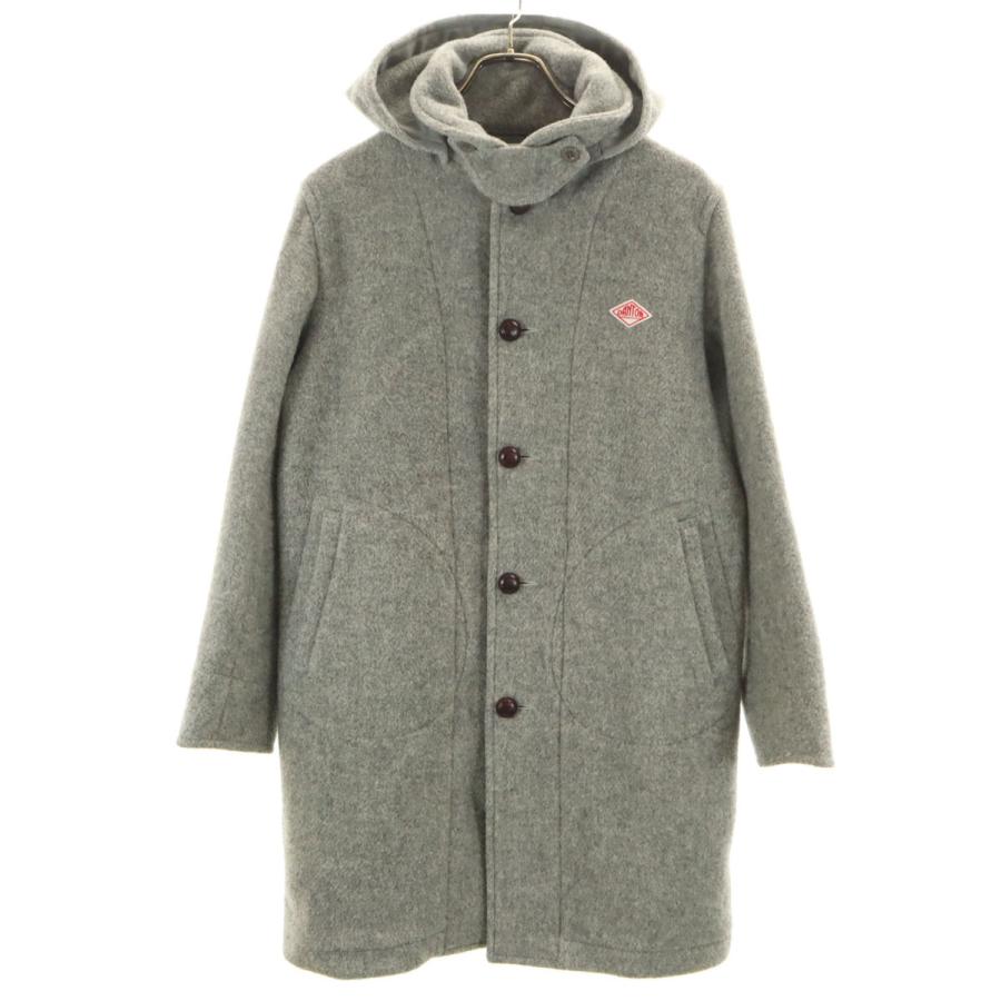 DANTON ダントン フード付き ウールモッサコート チャコールグレー 40