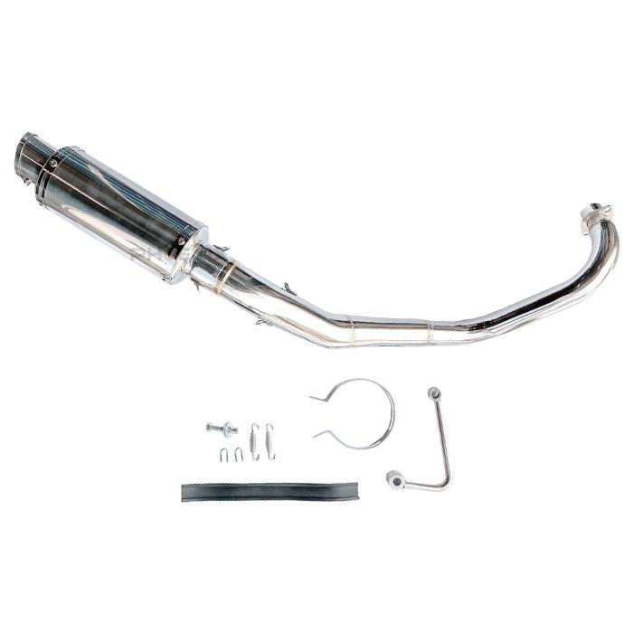 CKカスタム ショートマフラー 本体 モンキー ステンレス 銀