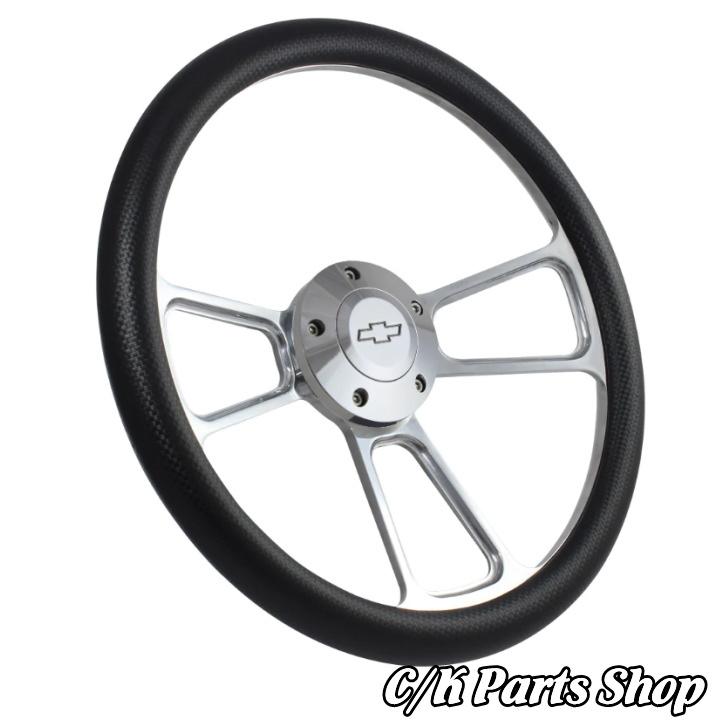 ビレットステアリングホイール 14インチ Φ35cm マッスル ハーフラップ