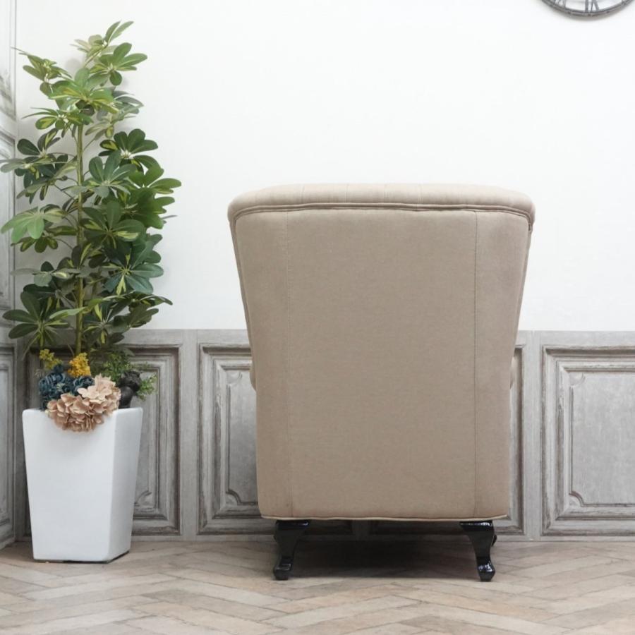 シングルソファ ヴィンセント アームチェア ウィングチェア ハイバック