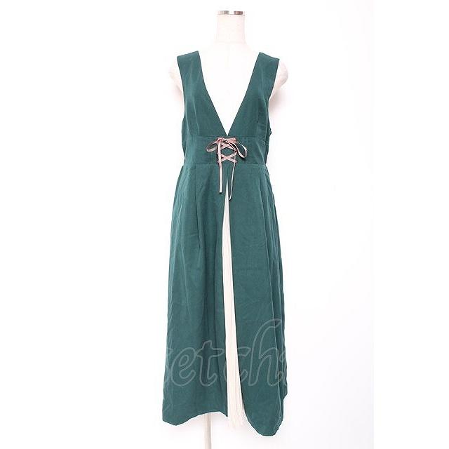 axes femme / フロントプリーツジャンスカ グリーン Y-26-01-12-117-AX