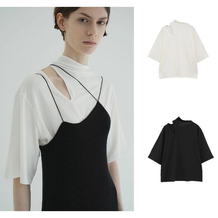 CLANE（クラネ） 正規商品 トップス スラッシュ ネック ハーフスリーブ