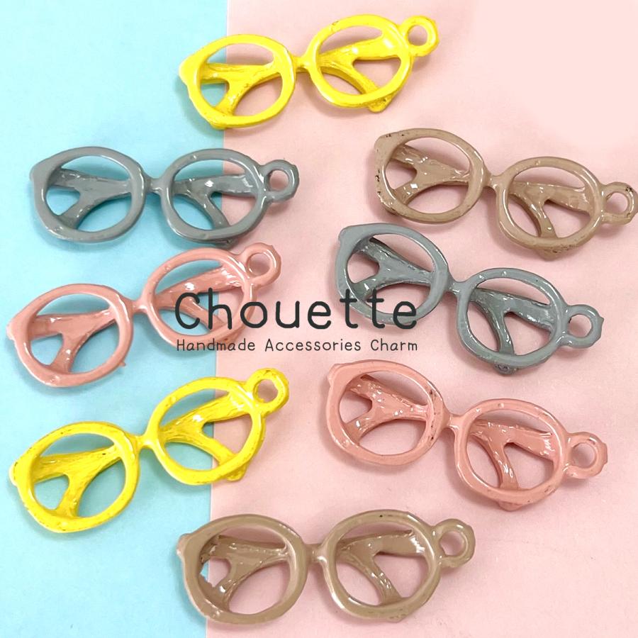 チャーム メガネ サングラス バッグチャーム 可愛い 2個入り ピアス