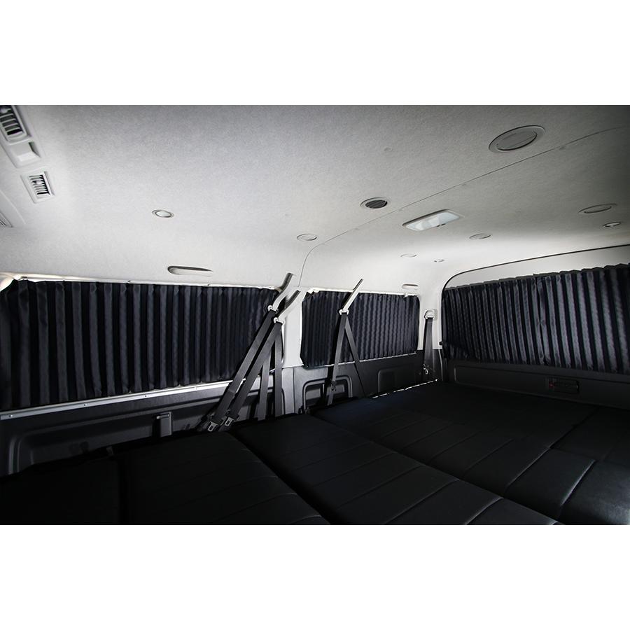 ハイエース UIvehicle ユーアイビークル□遮光カーテン リア5面セット