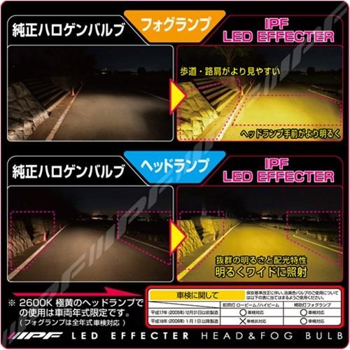 IPF IPF E104HFBW LED エフェクター ヘッド＆フォグ バルブ 2600K H8
