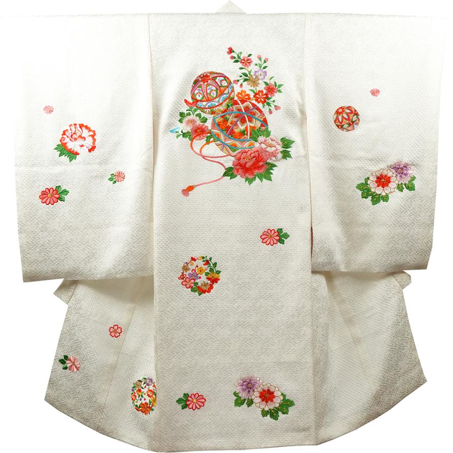お宮参り着物 女児祝着 初着 産着 正絹のしめ 絞り 新品j912