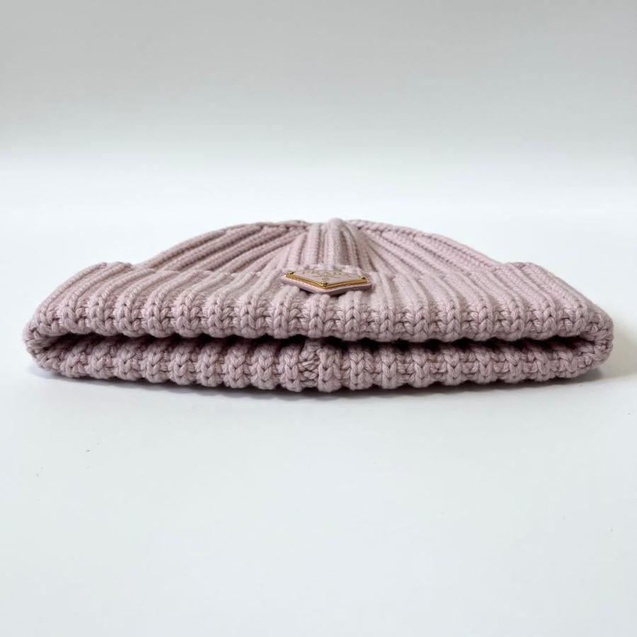 PRADA（プラダ） ニット帽 ビーニー トライアングルロゴ ウール100