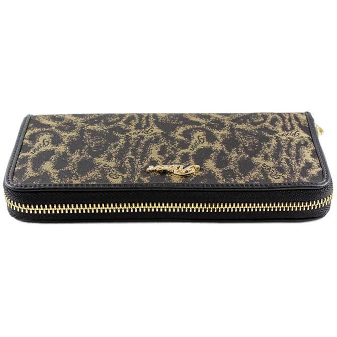 Roen（ロエン） 長財布 本革 ジップ ウォレット レザー ドクロ