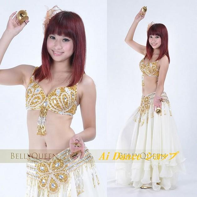 新着 ベリーダンス 衣装 コスチューム ブラトップ ベルト ロング