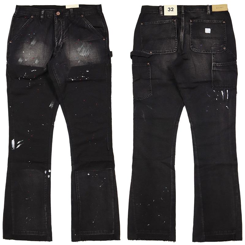 mnml（ミニマル） フレアパンツ フレアデニム デニムパンツ ワーク