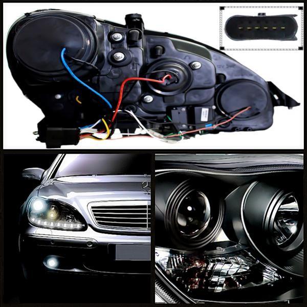 メルセデス ベンツ Sクラス W220 S500L 前期用 W221後期LOOK 黒LED