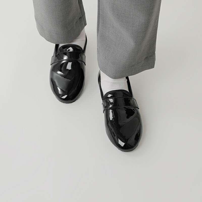 CROWN JAZZ クラウン CROWN パテントレザー ホールカット フラット