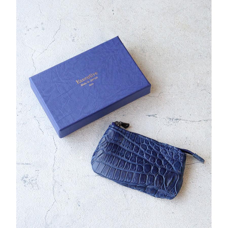 ナイルクロコ革 藍染め ワニ 希少 ZOO(ズー) マルチケース ミニ財布