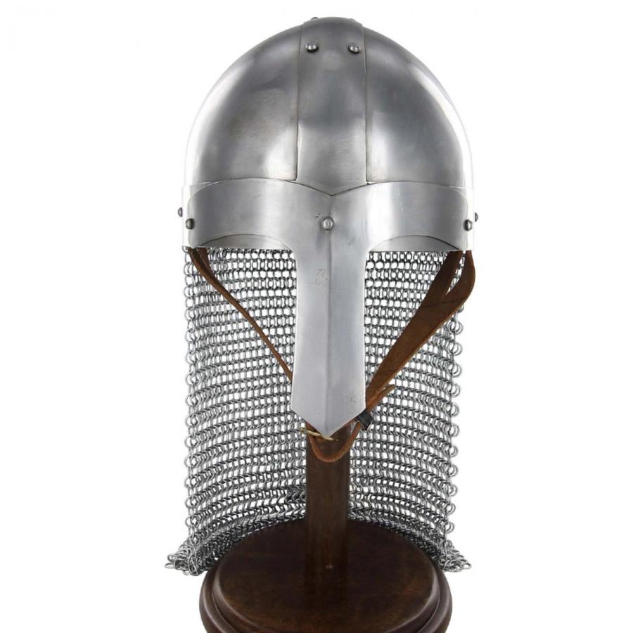 中世 18ゲージカーボンスチール製 サクソン ナサル ヘルム 着用可 兜