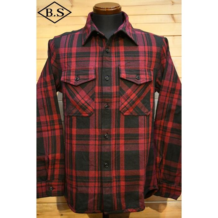 UES（ウエス） 長袖シャツ 502355 エクストラヘビーネルシャツ レッド