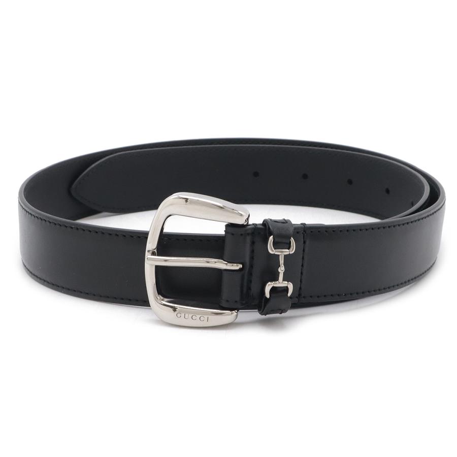GUCCI（グッチ） ホースビット ベルト レザー ブラック 黒 シルバー