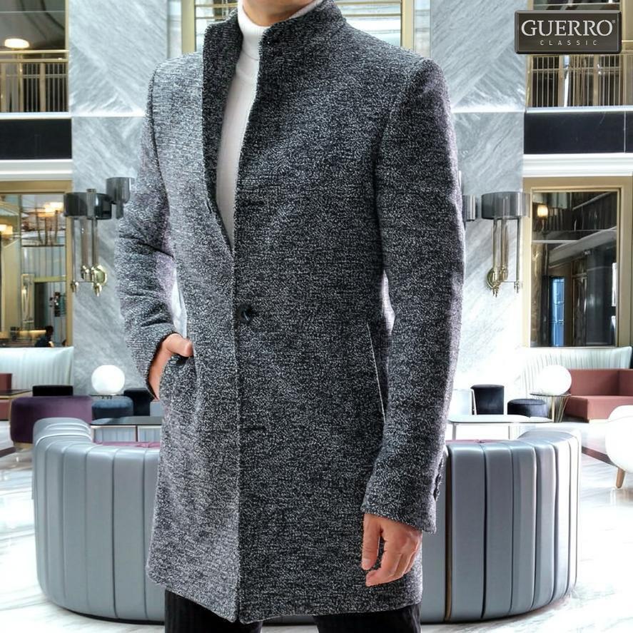 チェスターコート イタリアンカラー ハーフコート ツイード 冬 ウール