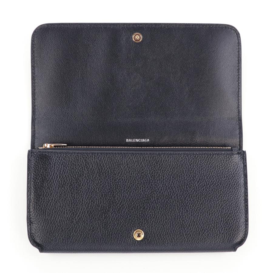 BALENCIAGA（バレンシアガ） 財布 二つ折り 長財布 ブラック レザー 本