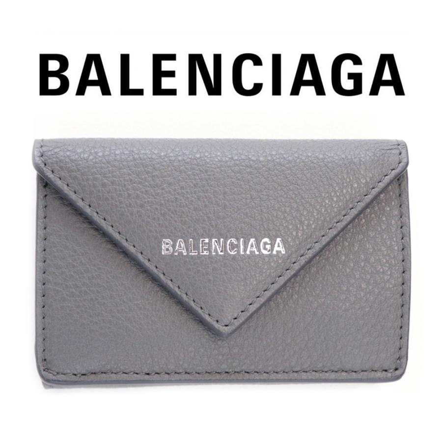 BALENCIAGA（バレンシアガ） 財布 三つ折り ミニ財布 グレー 灰色