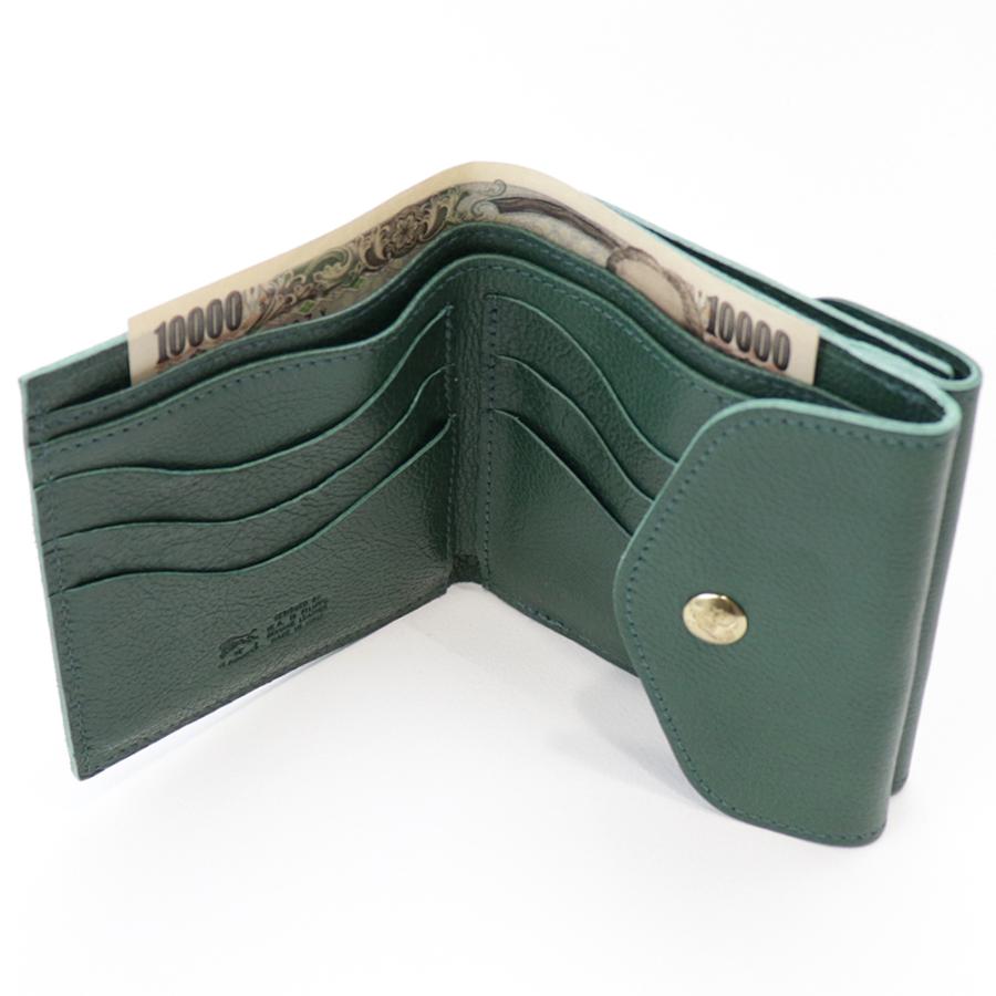 IL BISONTE（イルビゾンテ） 財布 二つ折り ホック ボタン 折財布