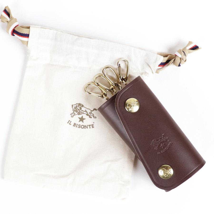 IL BISONTE（イルビゾンテ） キーケース 4連 ダークブラウン