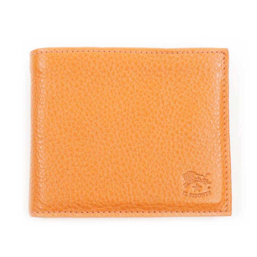IL BISONTE（イルビゾンテ） 財布 二つ折り 小銭入れ付き オレンジ