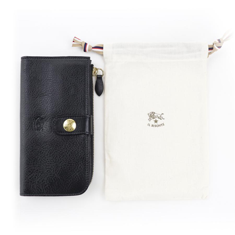 IL BISONTE（イルビゾンテ） 財布 二つ折り 長財布 ボタン L字